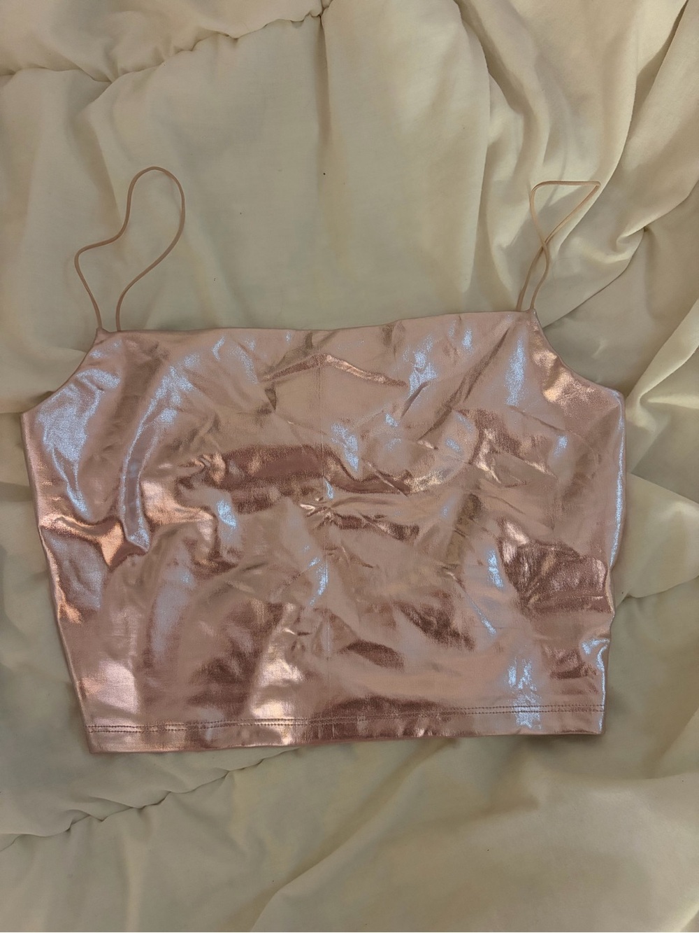 NWOT Little Moon Pink Foil tank